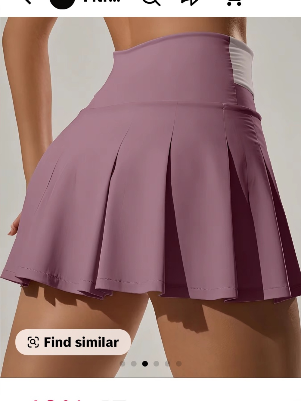 Pleated Tennis Skirt in Mauve Pink
